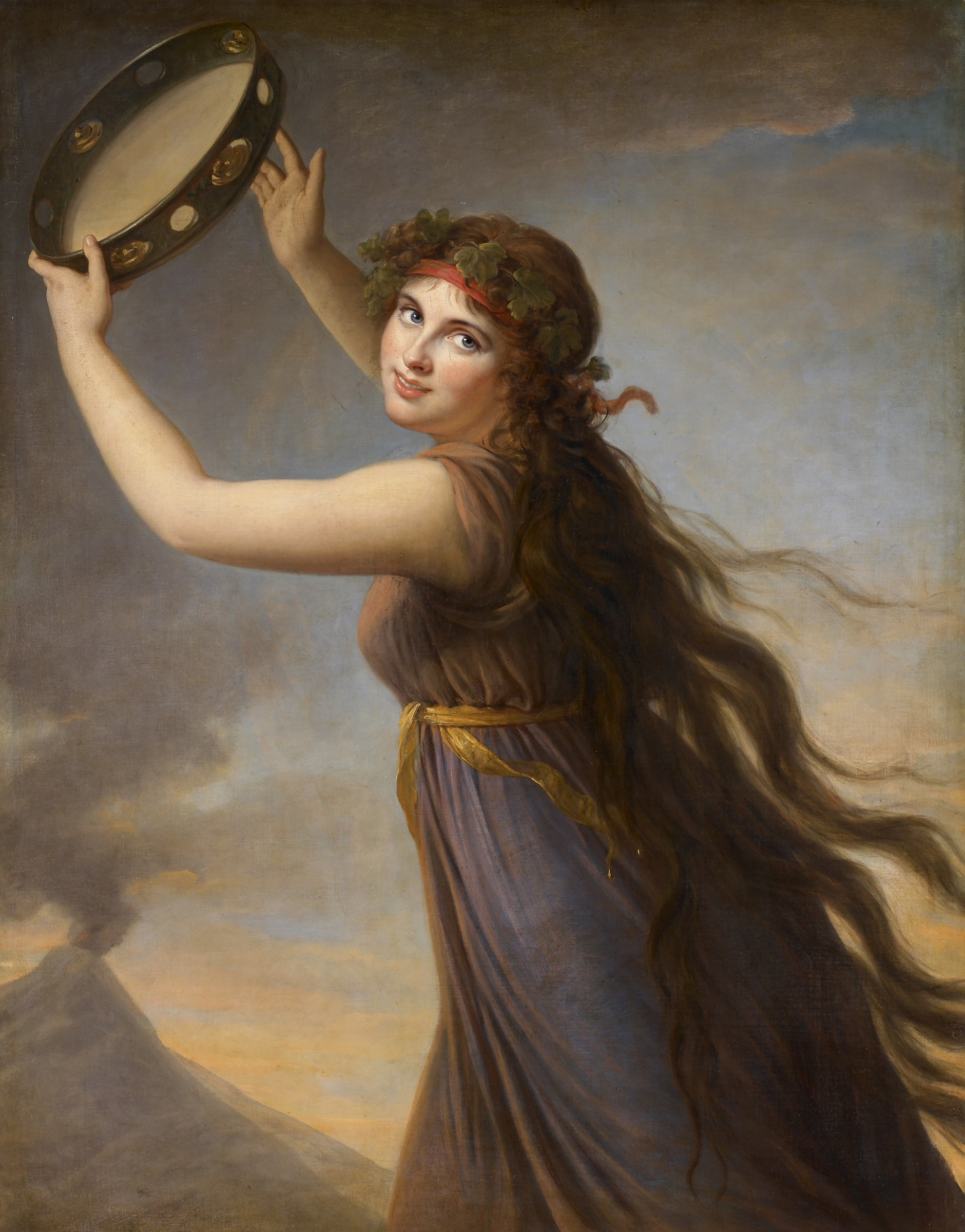 Élisabeth Vigée Le Brun, Emma Hamilton as a Bacchante, about 1790 (Lady Lever Art Gallery). Public domain, Wikimedia Commons.