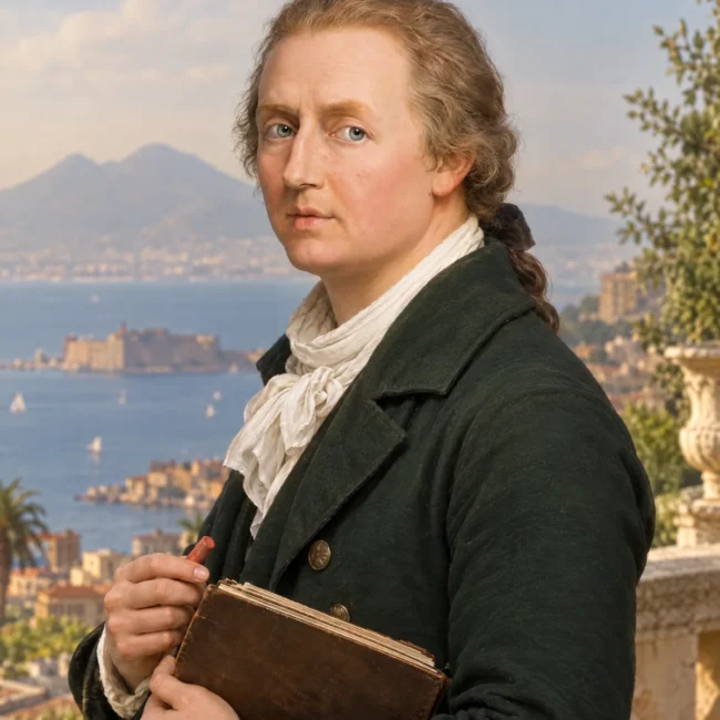 Johann Heinrich Wilhelm Tischbein (ricostruzione AI)